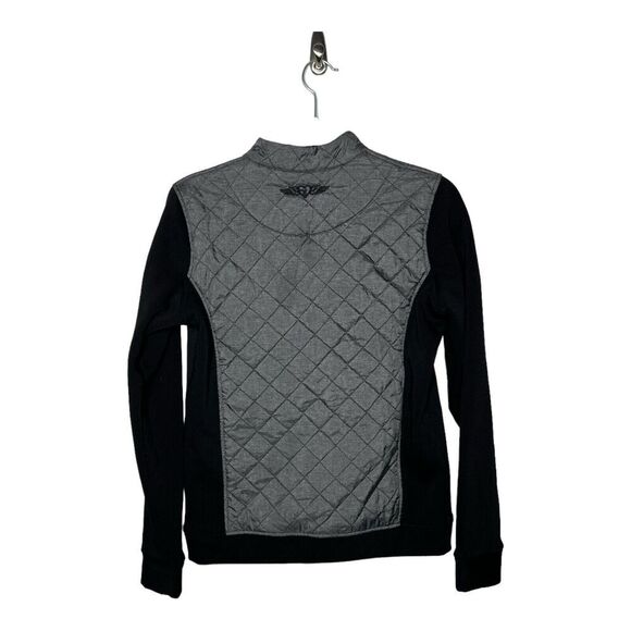 Straight Down Jacket Womens Small Golf Full Zip Stretch Quilted Gray Logo - Picture 2 of 13